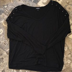 EXPRESS black long sleeve shirt